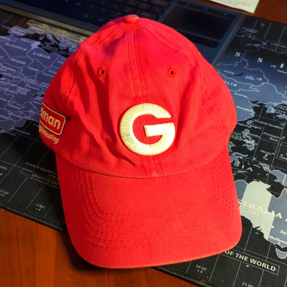 Red Goodman hat used one size